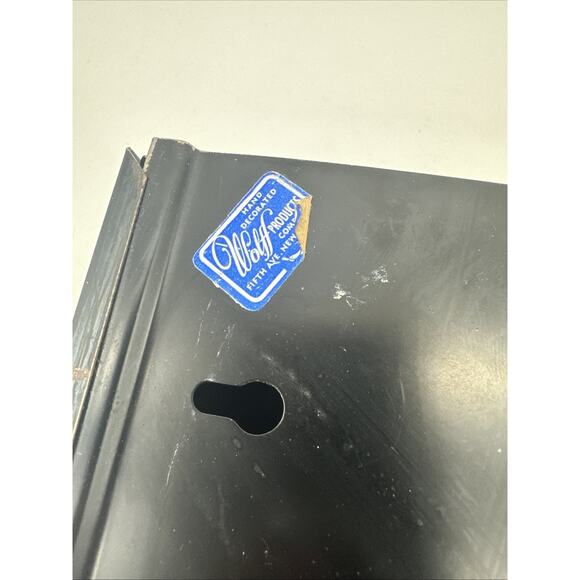 Vintage Wolff Floral Tissuette Tissue Box Cover Box Black Floral - Picture 3 of 6